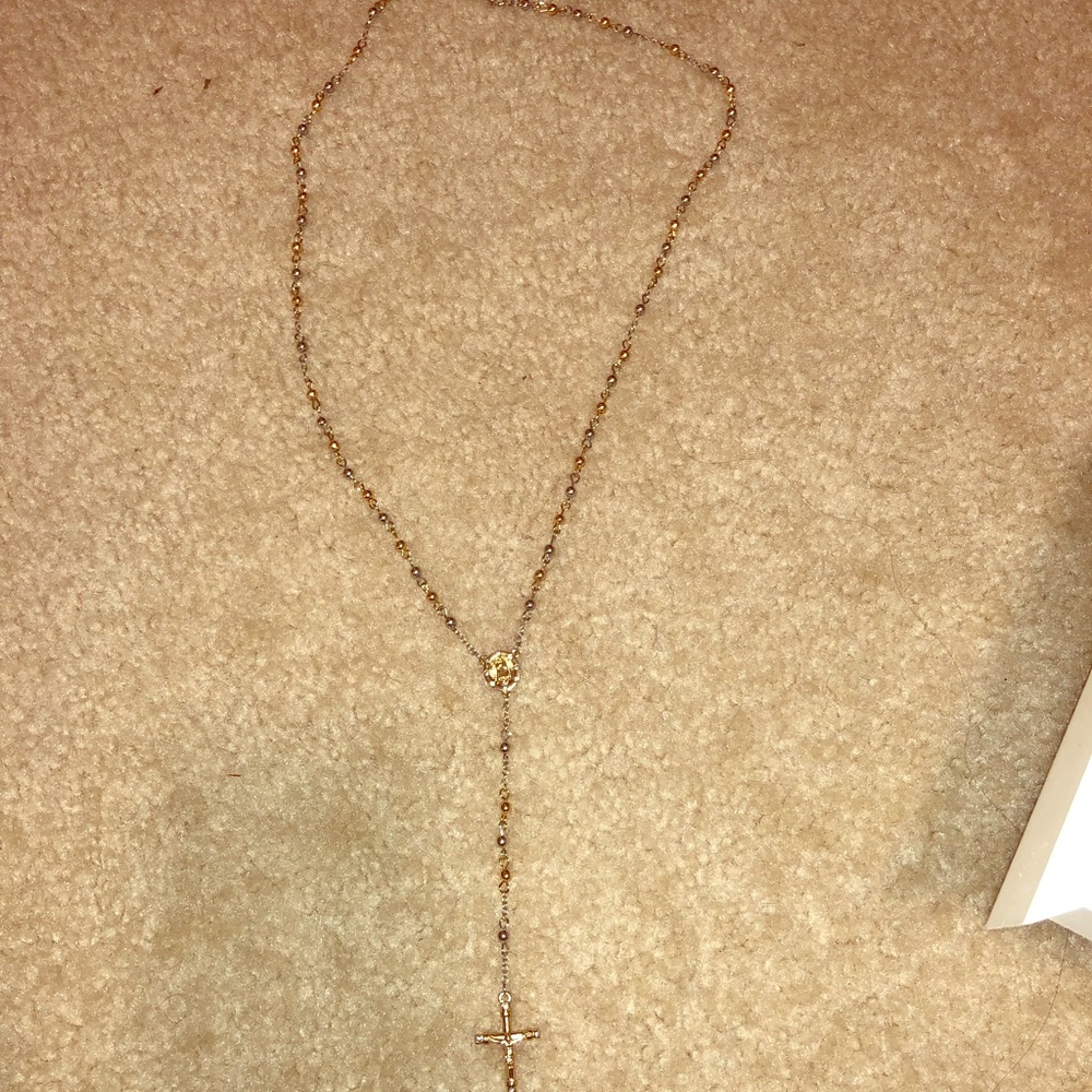 Silver and gold fashion rosary